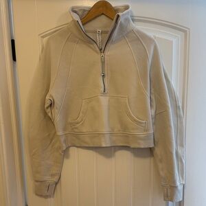 Cream Half-Zip Pullover